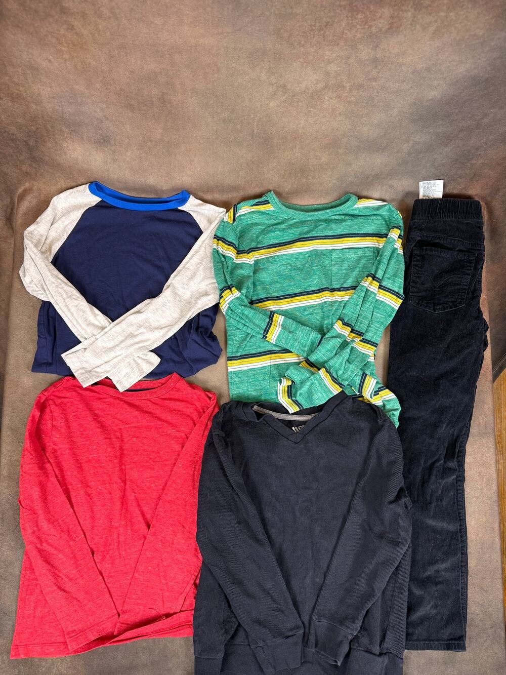 Boys Size 8 Fall Winter Clothing Lot Old Navy Cat & Jack Levi’s 5 Pieces #1149